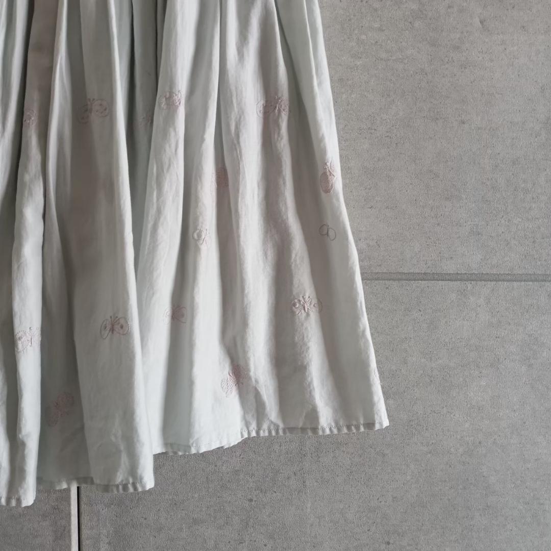 MinaPerhonen ミナペルホネン　スカート　刺繍　蝶　日本製　X1700