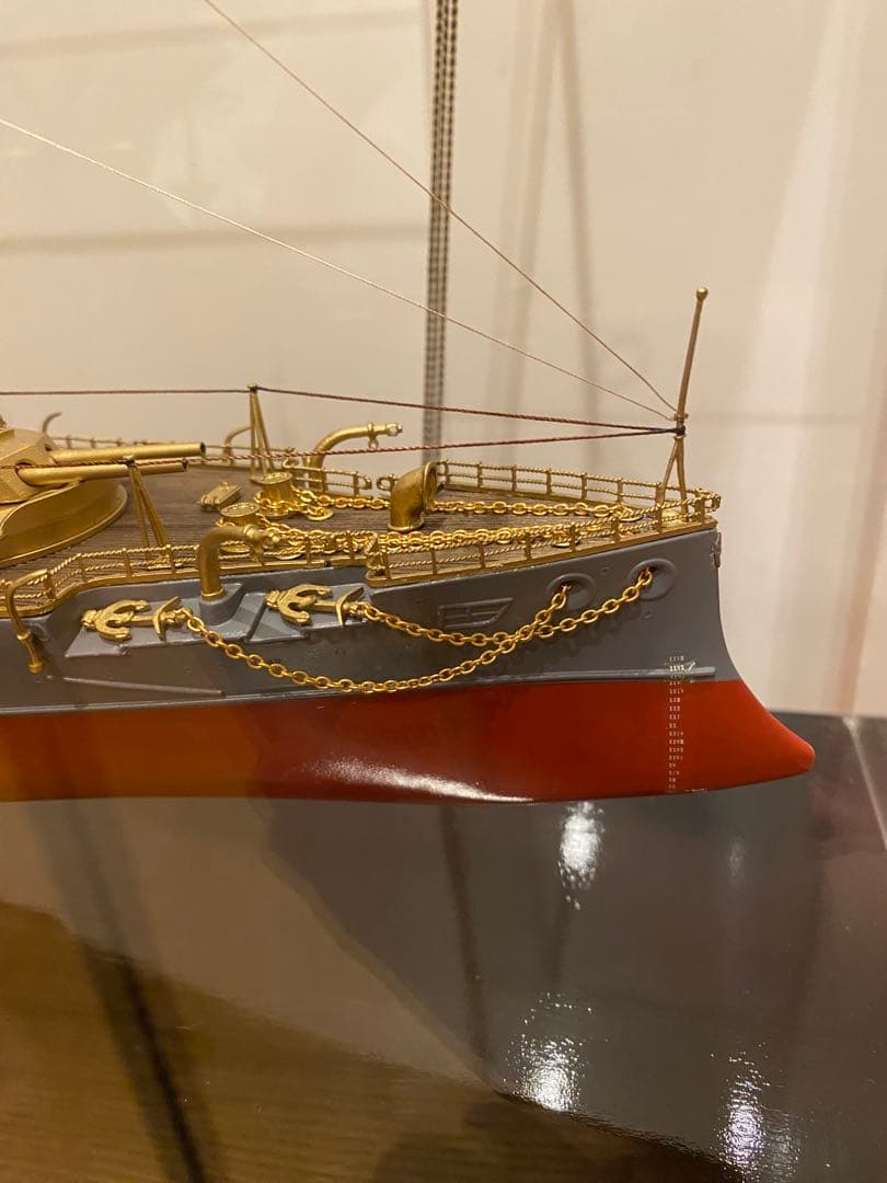 軍艦三笠 金属模型 完成品 1/300 戦艦 三笠 1/300 小西製作所 金属製