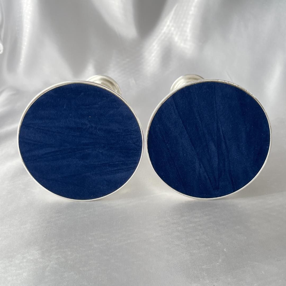 【QUEEN ANNE】 薔薇のキャンドルスタンド ペア【シルバープレート】