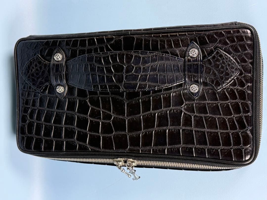 FUNNY製ポロサスクロコクラッチ ビジネスバッグ一点物