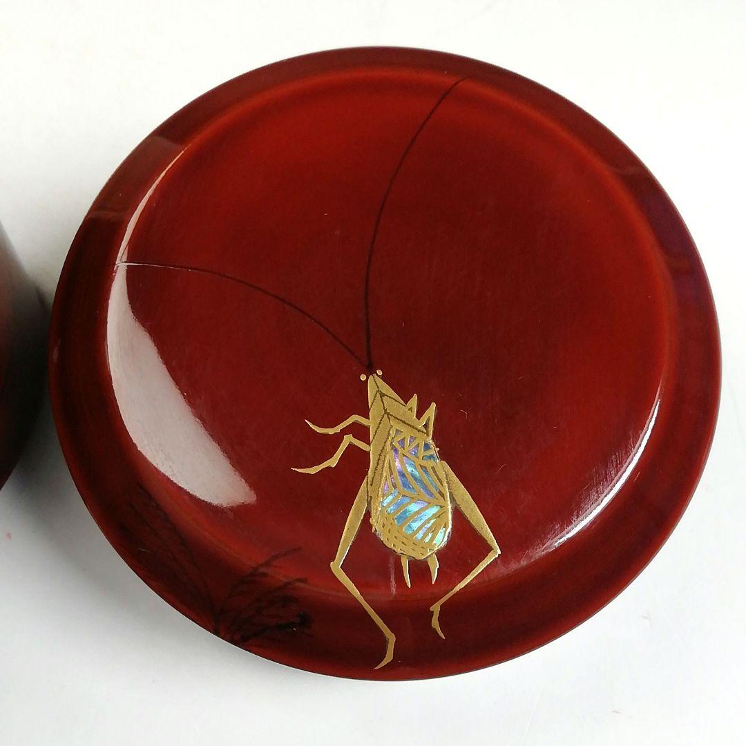 T999 棗 『鈴虫蒔絵』『雪吹』『竹内幸済 作』 共箱 茶道具