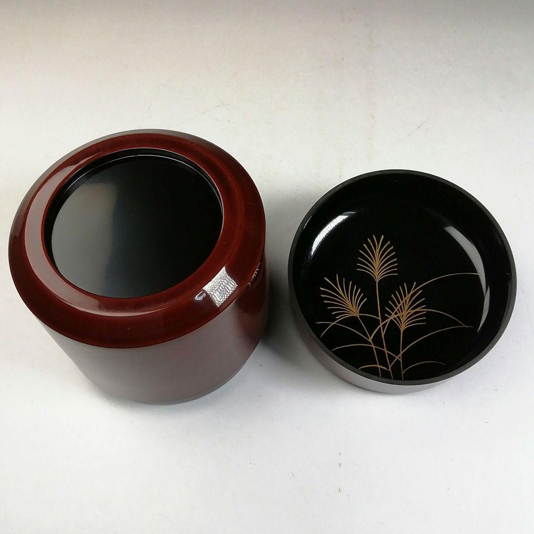 茶道具 漆塗 瑞雲造 老松蒔絵 平棗 共布共箱 V 9495 2025年 茶道具 漆