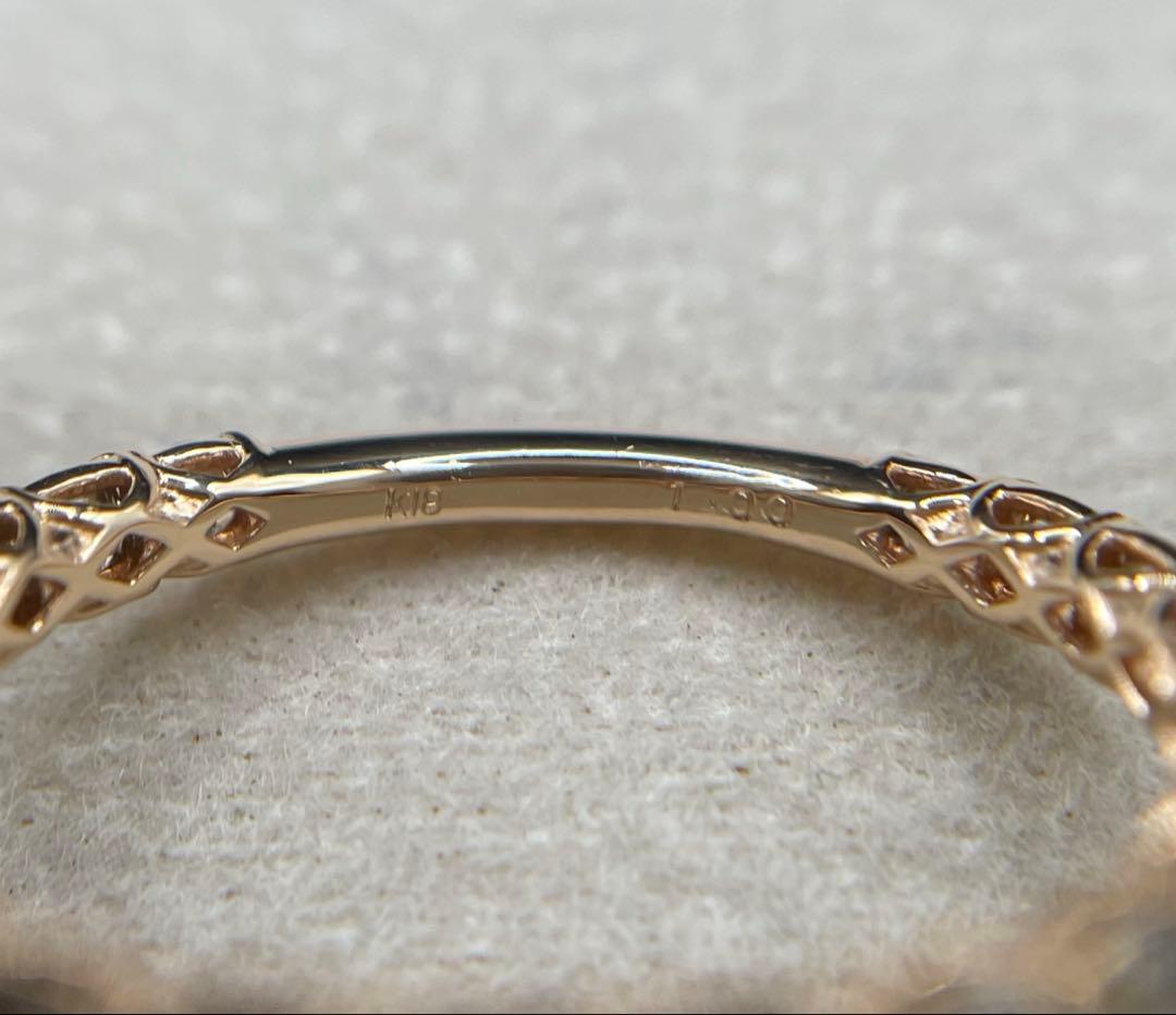 JA5★高級 ダイヤモンド1ct K18PG エタニティ リング
