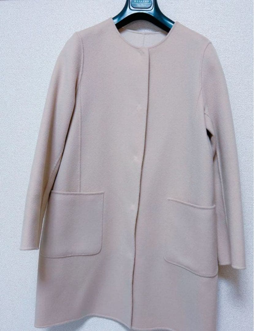 MaxMara WEEKEND 　 ノーカラーコート アウトレット】【ラスト1点】WEEKEND Max Mara ウィークエンドマックス
