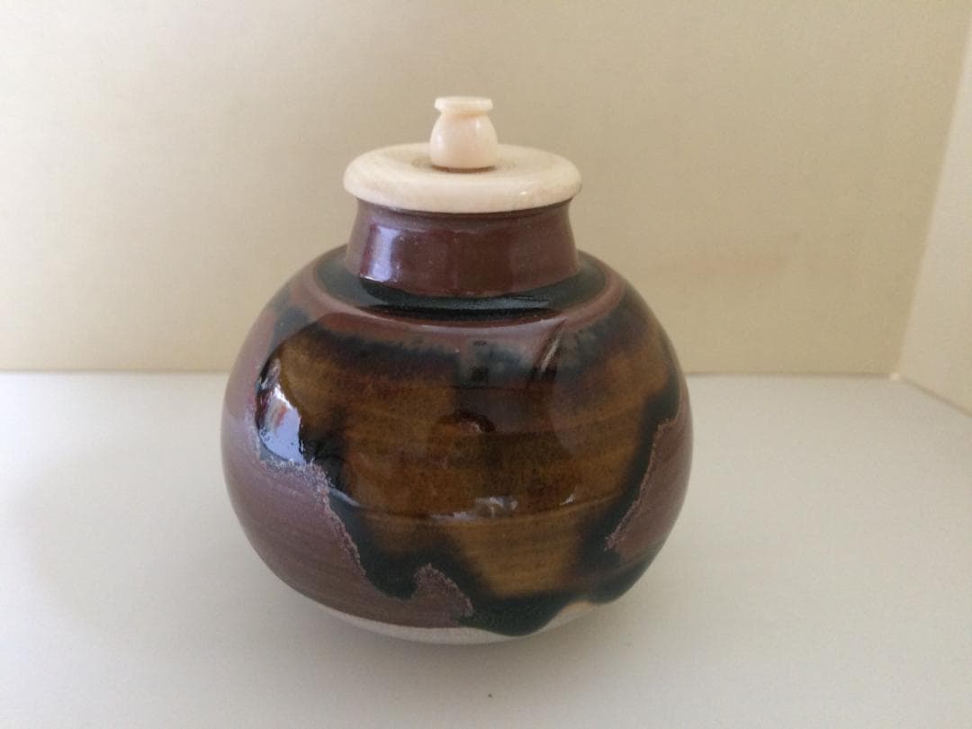 茶道具　名物　相坂丸壺写茶入　伸治造　新品未使用 茶道具 名物 相坂丸壺写茶入 伸治造 新品未使用 茶道具 名物 相坂丸壺