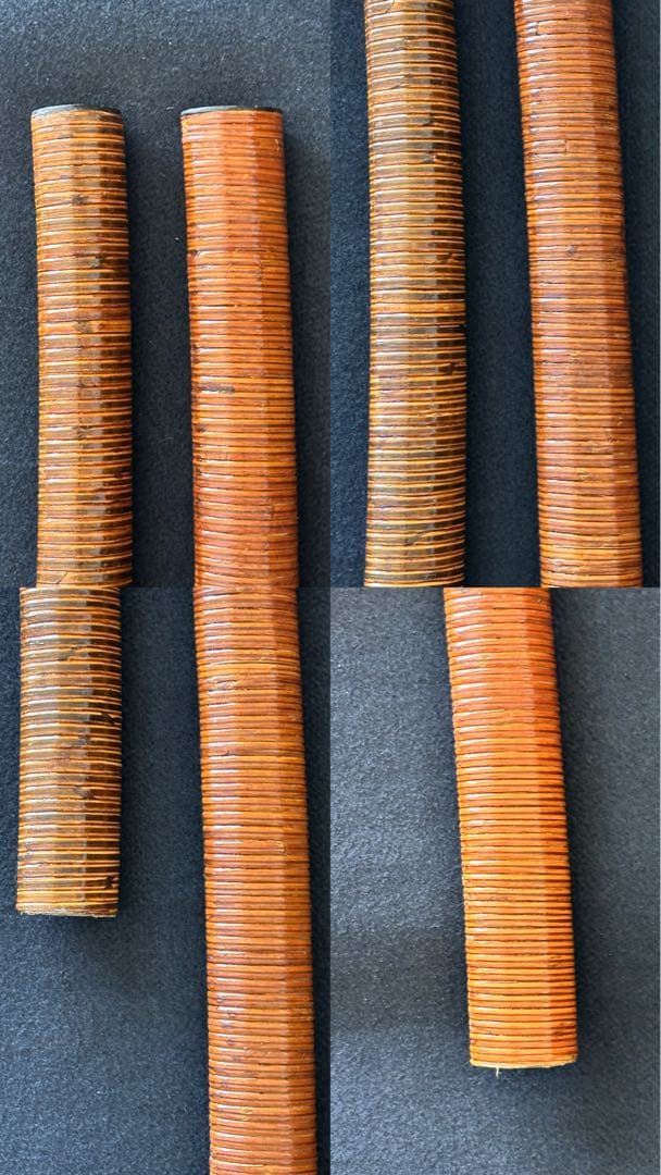 模造刀 藤巻拵 大小 二本差し 打刀 脇差 鞘付長さ68/100cm 25I7