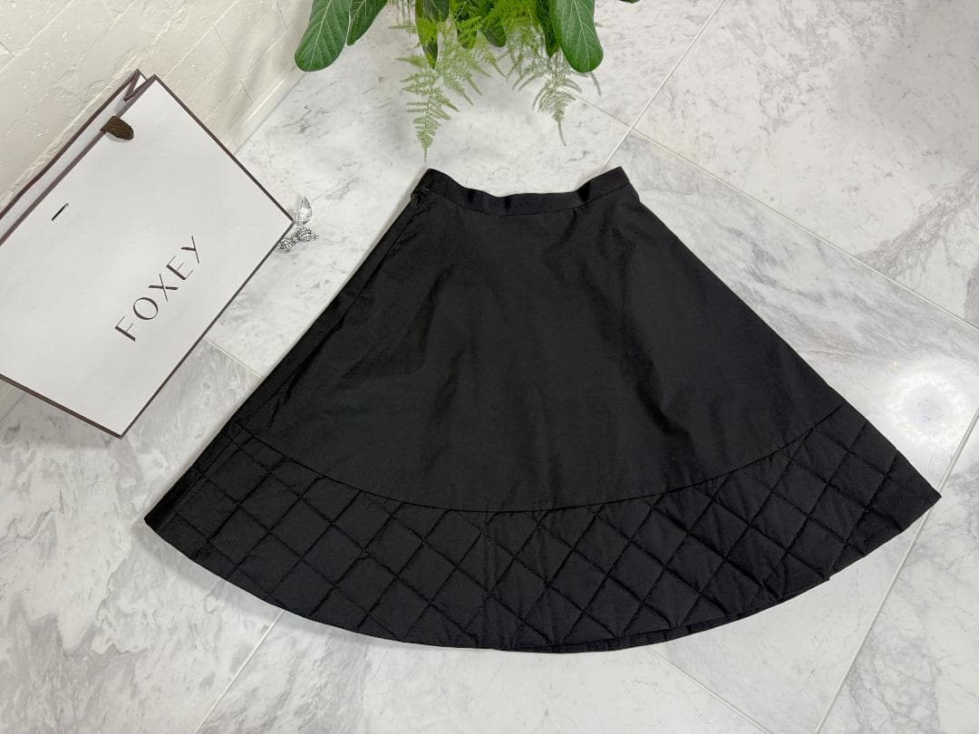 未使用★FOXEYフォクシー スカート アークティック 中綿 キルティング38