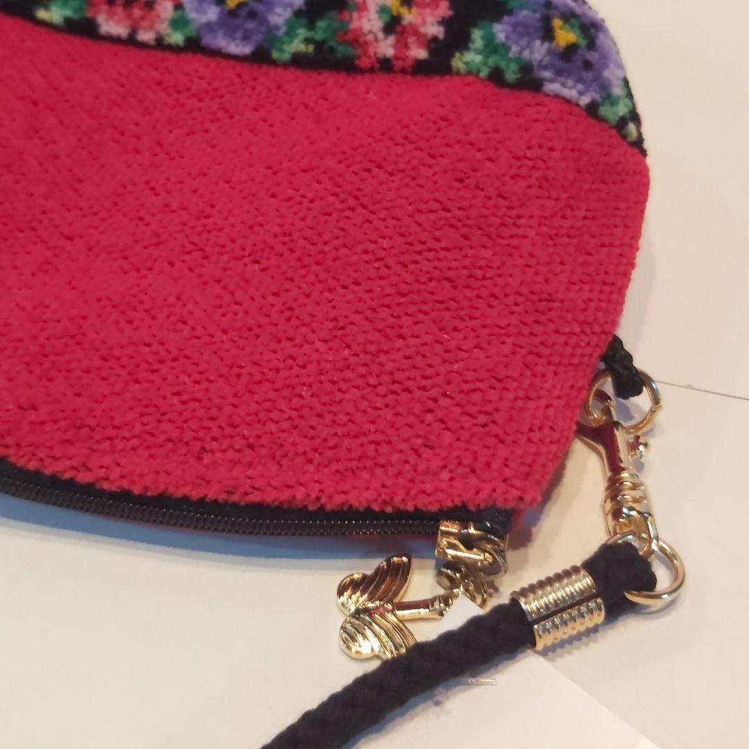 フェイラー 新品 ショルダーバッグ ポーチ 2way 赤 ショルダーストラップ付