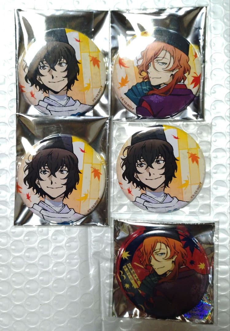 文豪ストレイドッグス 太宰 コラボカフェ本舗 迷ヰ犬怪奇譚 缶バッジ 中也