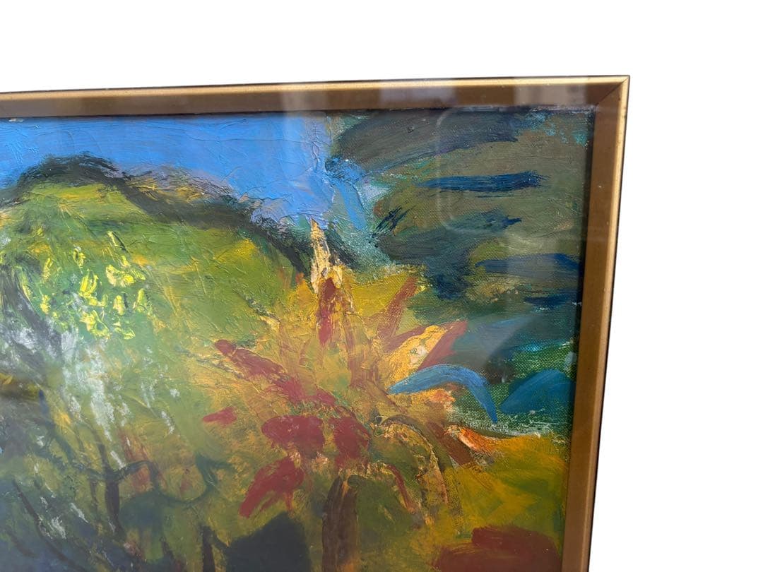 田辺　三重松　パステル画　箱館郊外　絵画　ハワイの街