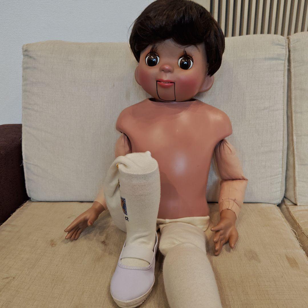 あすなろ腹話術人形女の子と男の子のかつら付き 腹話術人形 - 腹話術