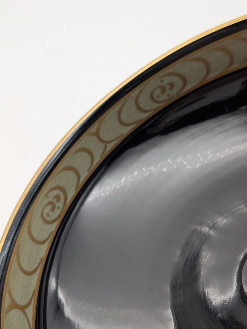 加藤清峰 京焼 黒地金彩茶盌 共箱合布栞 清水焼 抹茶碗 抹茶茶碗