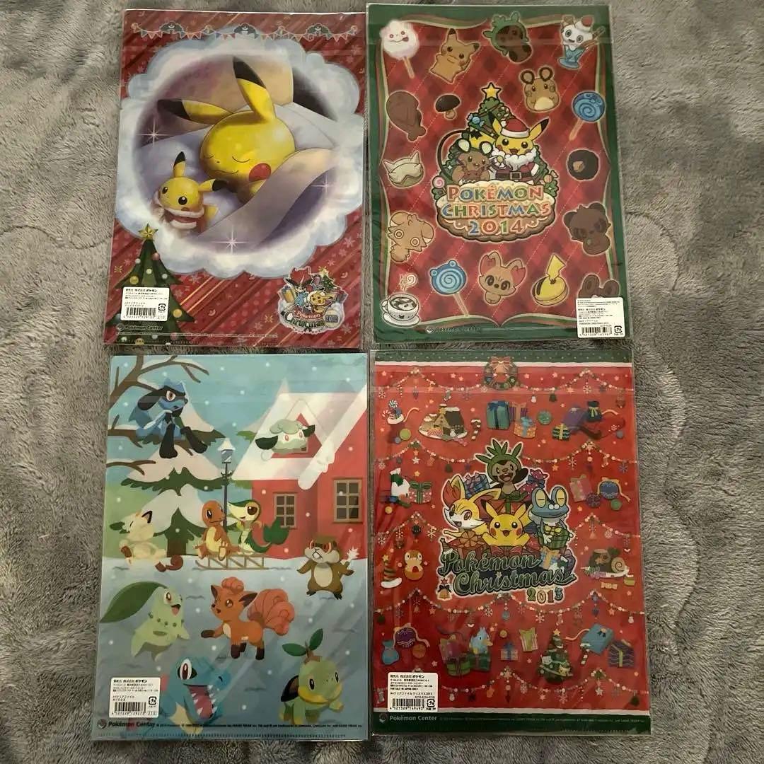 7枚セット】ポケモン A4クリアファイル クリスマス系 雪 ポケモンたち