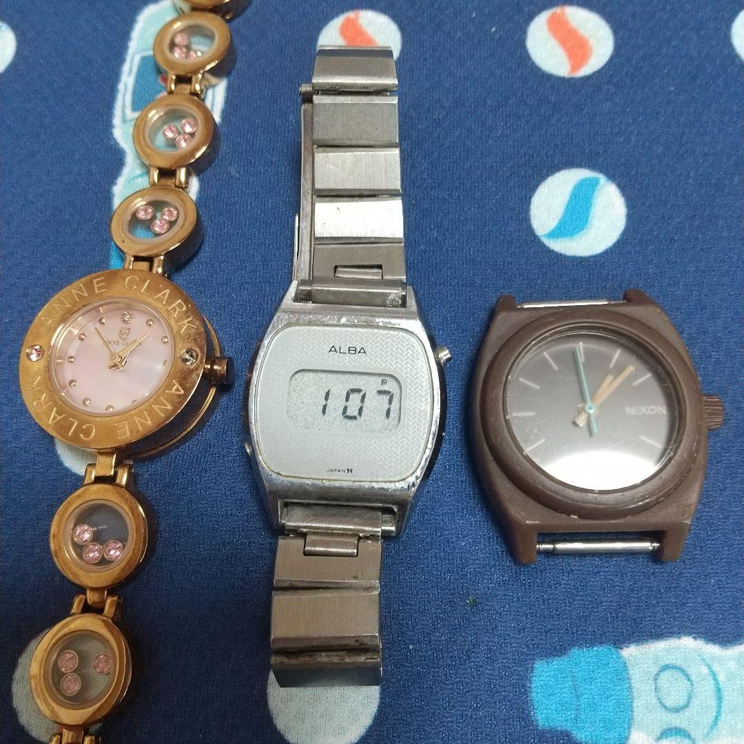 ジャンク)稼働中時計 3点 - メルカリ