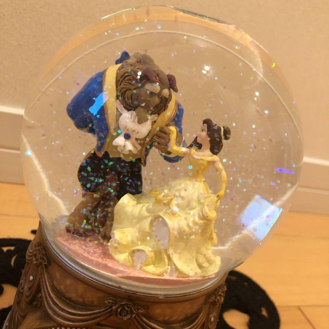 ディズニー プリンセス ベル 美女と野獣 オルゴール スノードーム