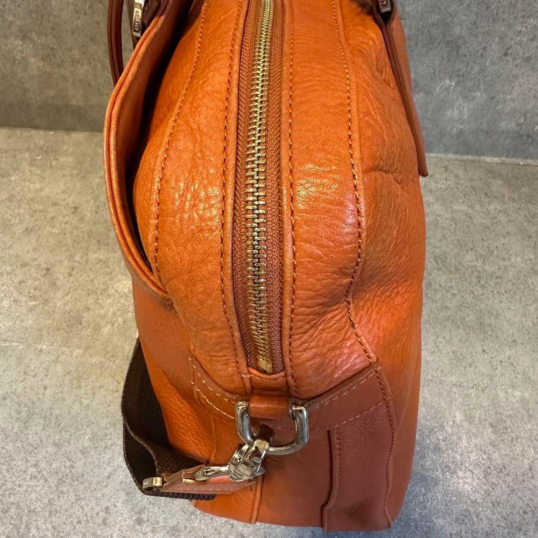 アニアリ　ビジネスバッグ　2way ショルダー　キャメル