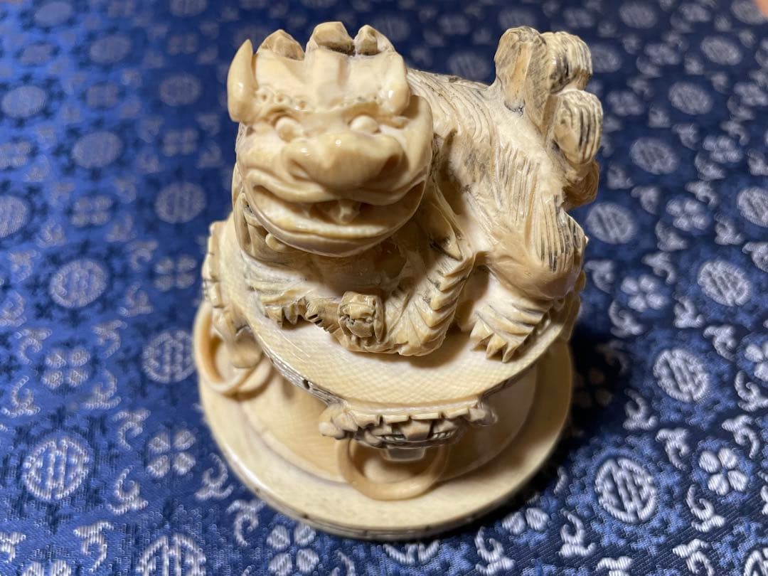新品訳あり】 象牙風 置物 中国美術 天然素材 【2961061455】