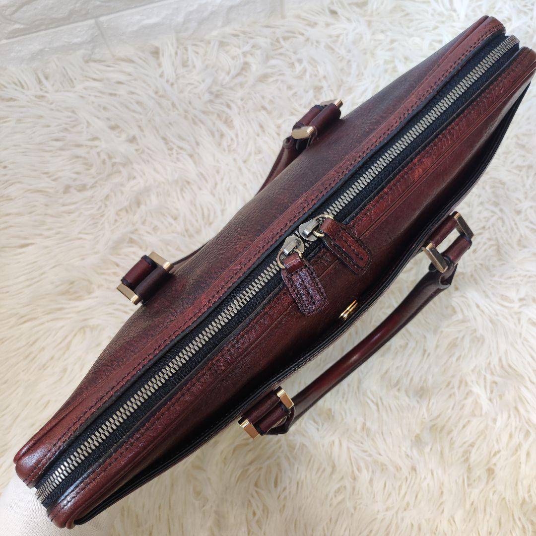 ☆美品☆GOLD PFEIL レザービジネスバッグ A4　本革　メンズ　ワイン