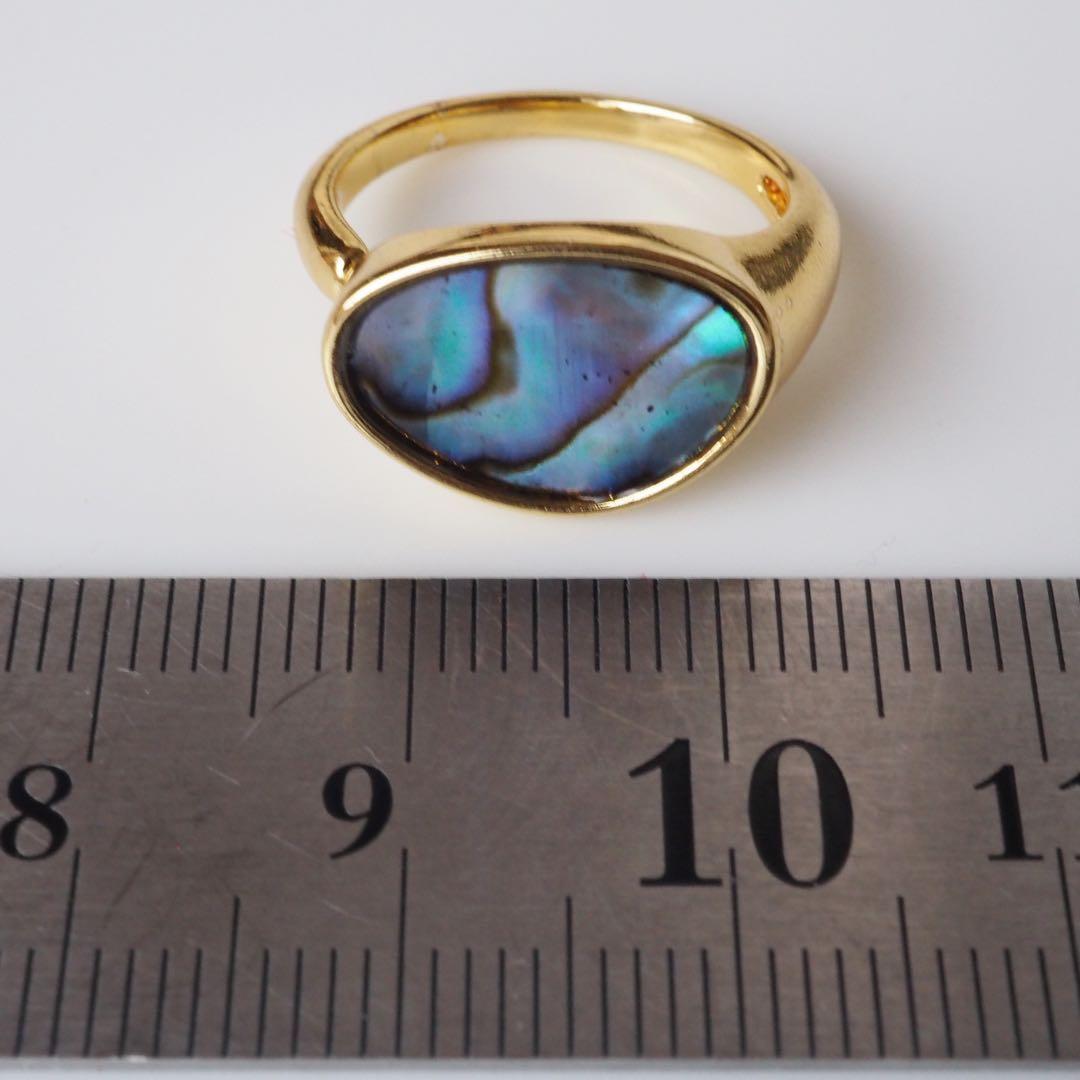 ひなママ様専用】天然アバロンシェルのデザインフリーサイズリング