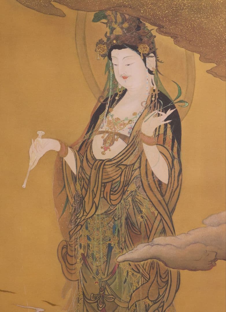 複製】大塚工藝社 狩野芳崖 悲母観音 限定300部 絹本 掛軸 【MA704】