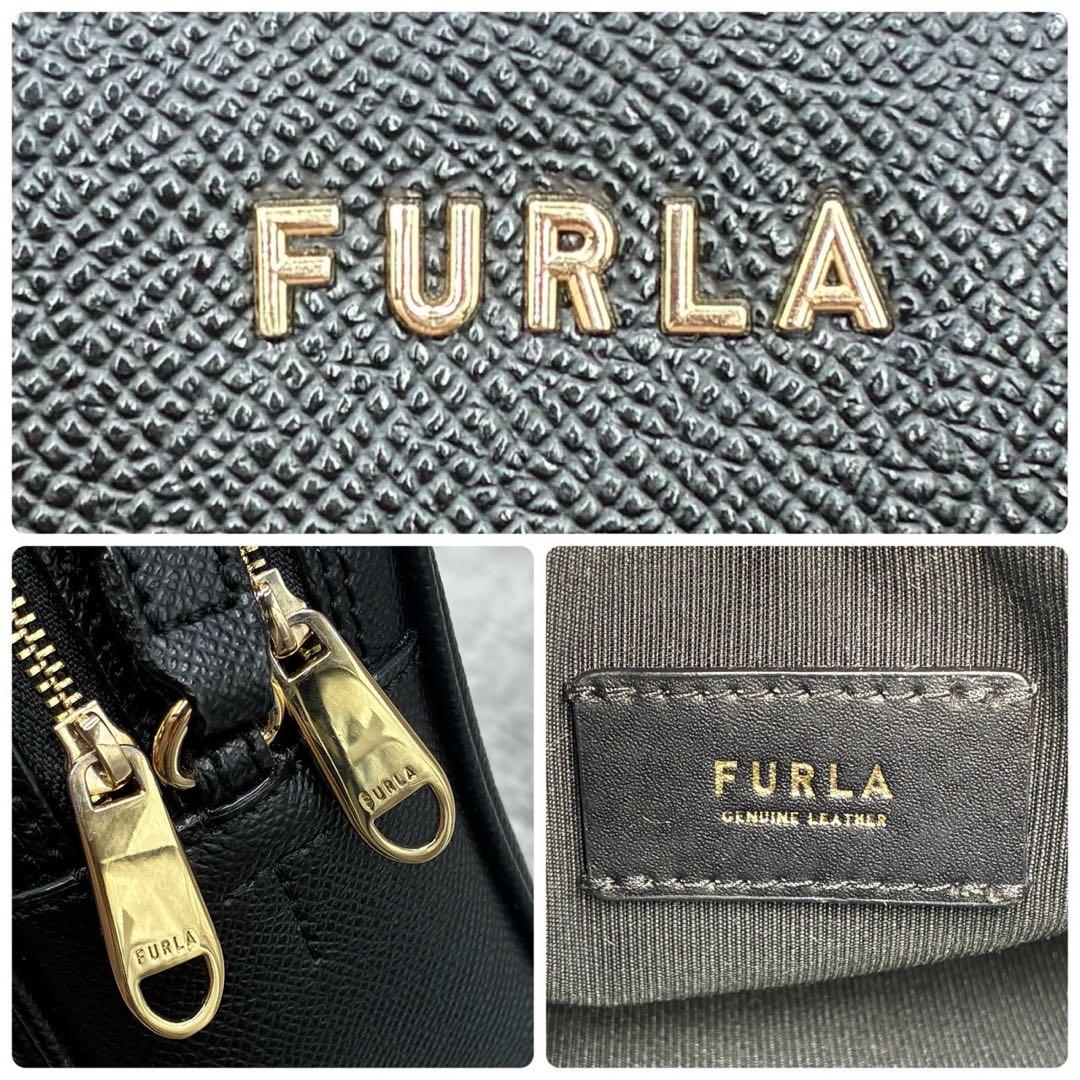 美品 フルラ リリー Wファスナー カメラバッグ ショルダーバッグ クロスボディ