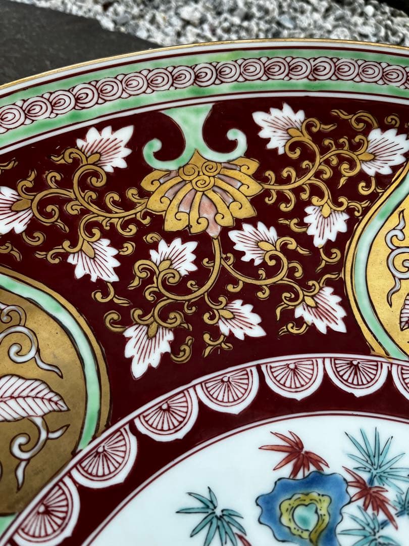 有田焼　特大皿　晢山作品　46.5cm アンティーク