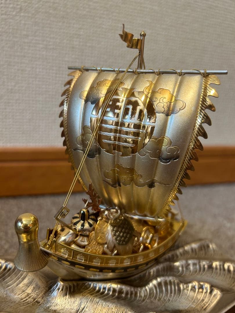 銀製 宝船 武比古作 6号(房)銀船 本体SILVER985