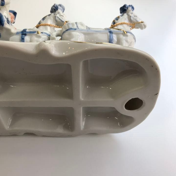 希少】古代人形 陶磁器 4頭立馬車