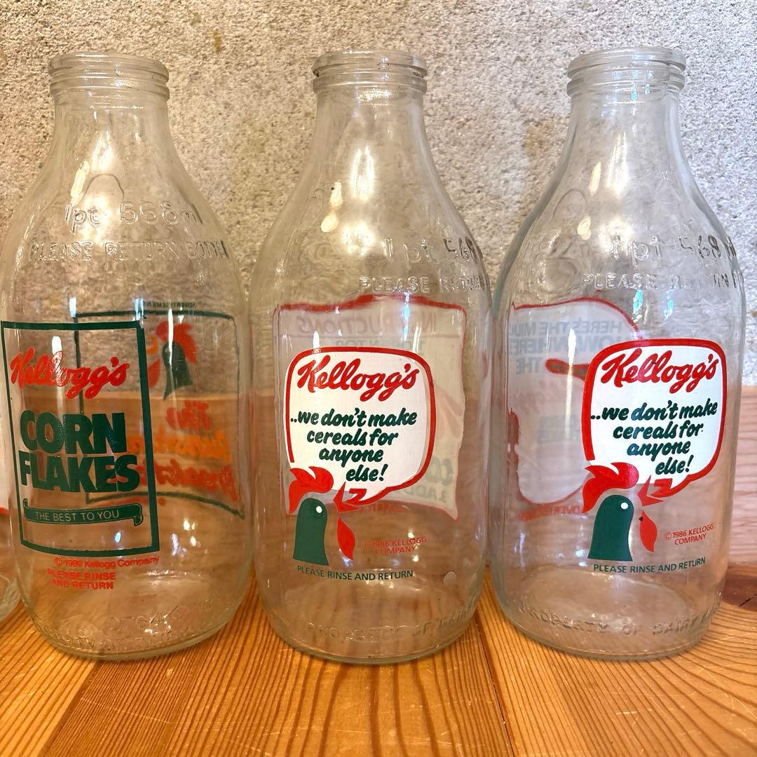 80's ケロッグ 牛乳瓶 アドバタイジング フルセット コーネリアス