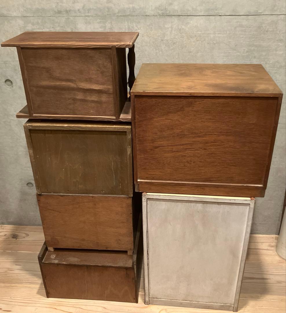 お得！！小棚 引き出し 6点セット 昭和レトロ アンティーク インテリア