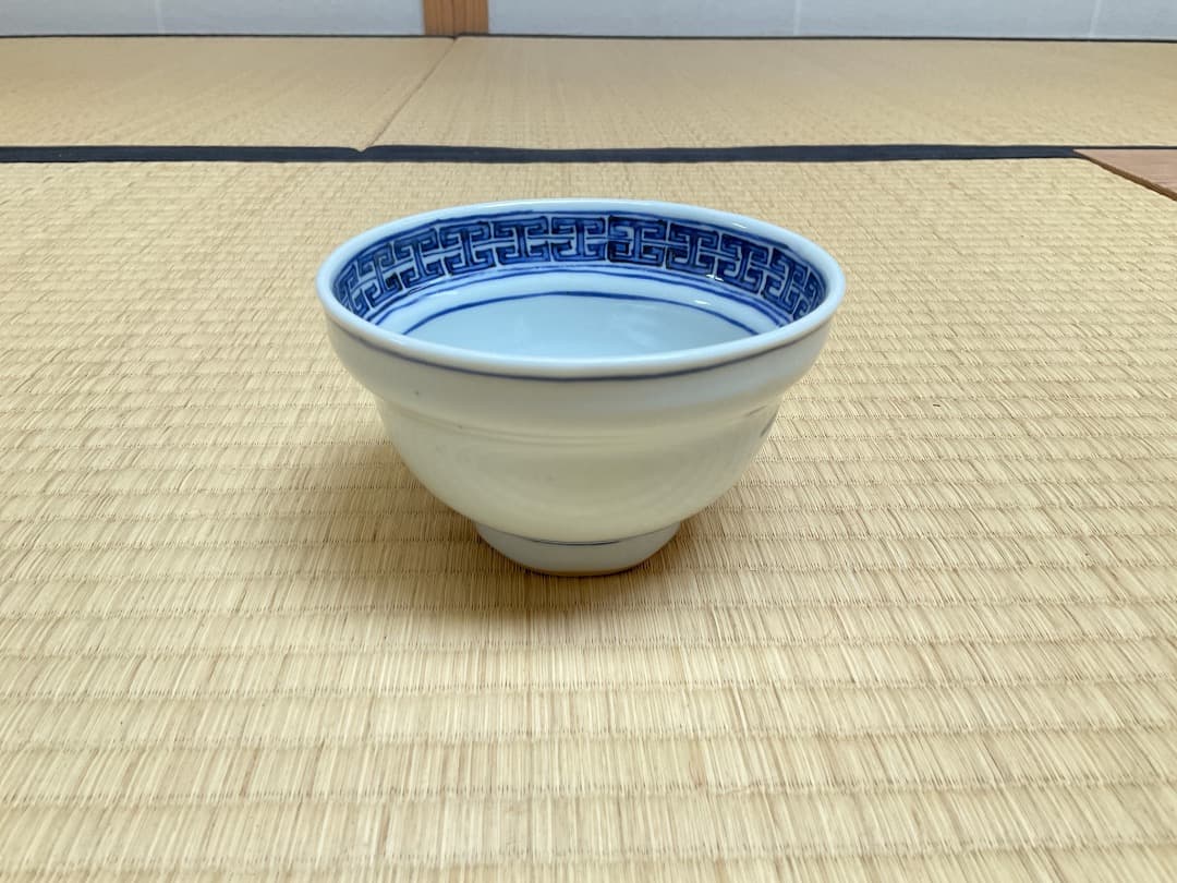 林淡幽　染付桜川向付六客　共箱041