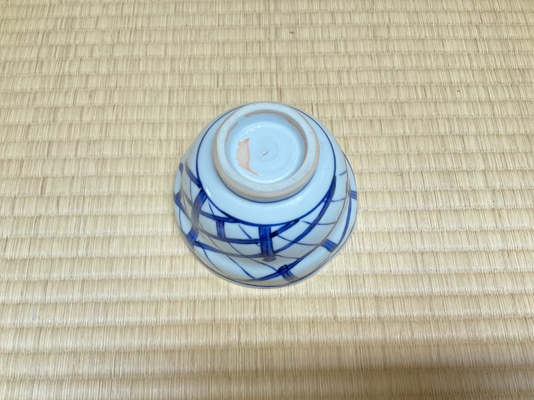 林淡幽　染付桜川向付六客　共箱041