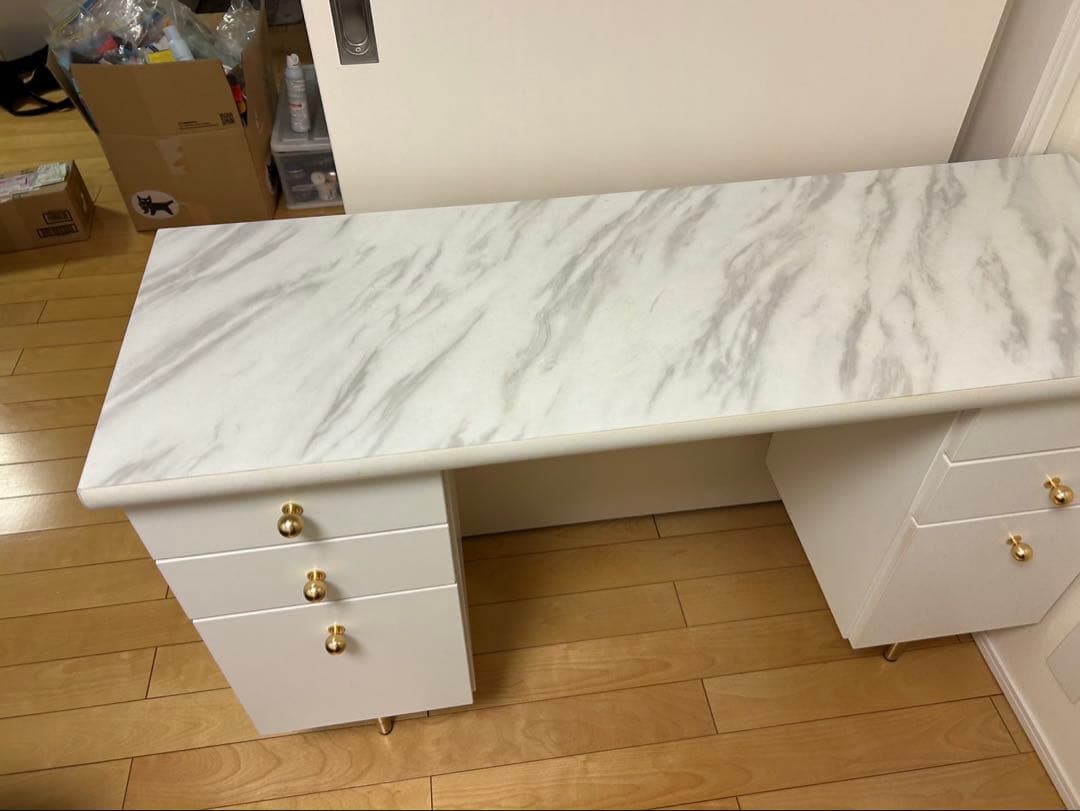 Francfranc エルドラド コスメデスク 鏡つき ドレッサー 高