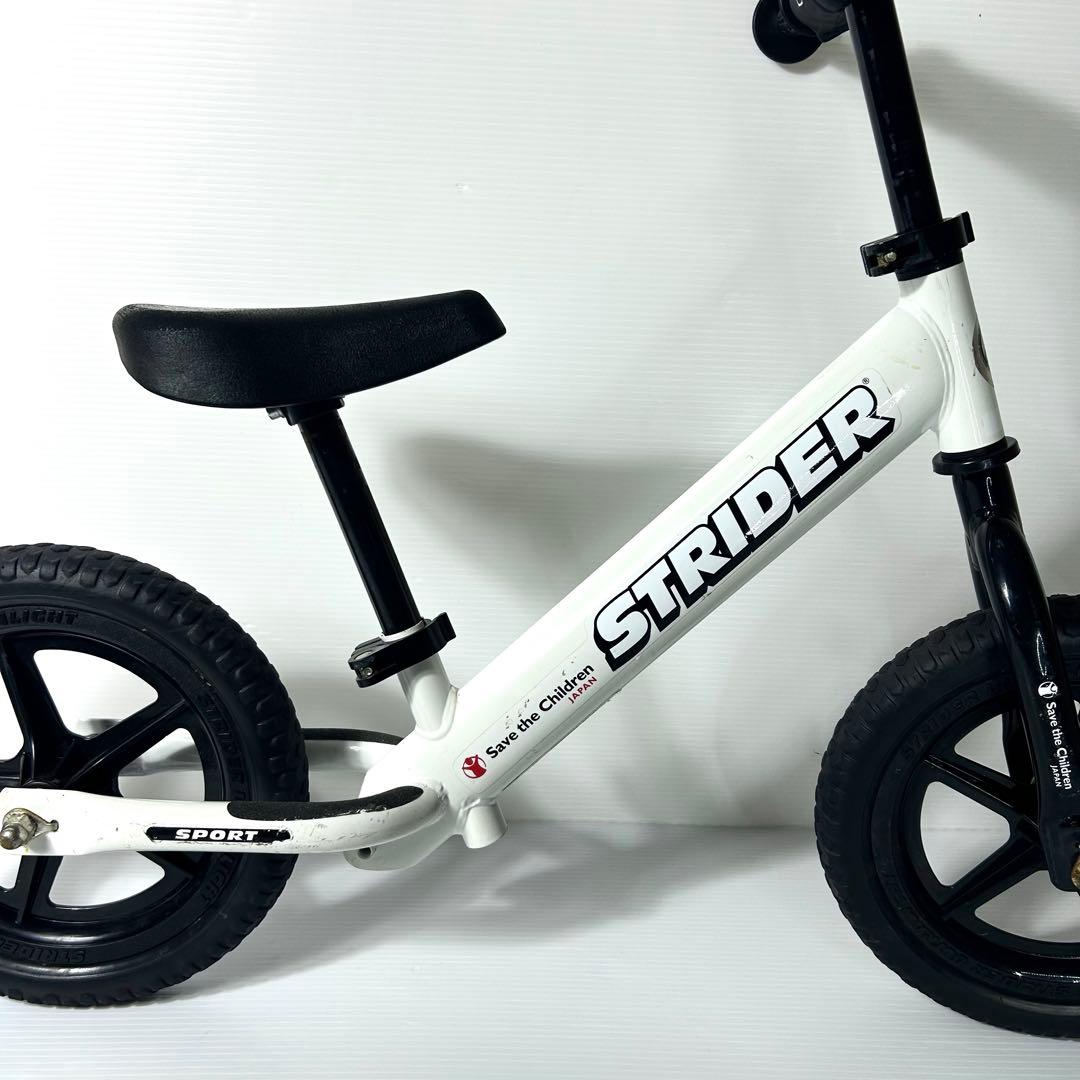 美品☆STRIDER SPORT バランスバイク ペダル無し ホワイト 白
