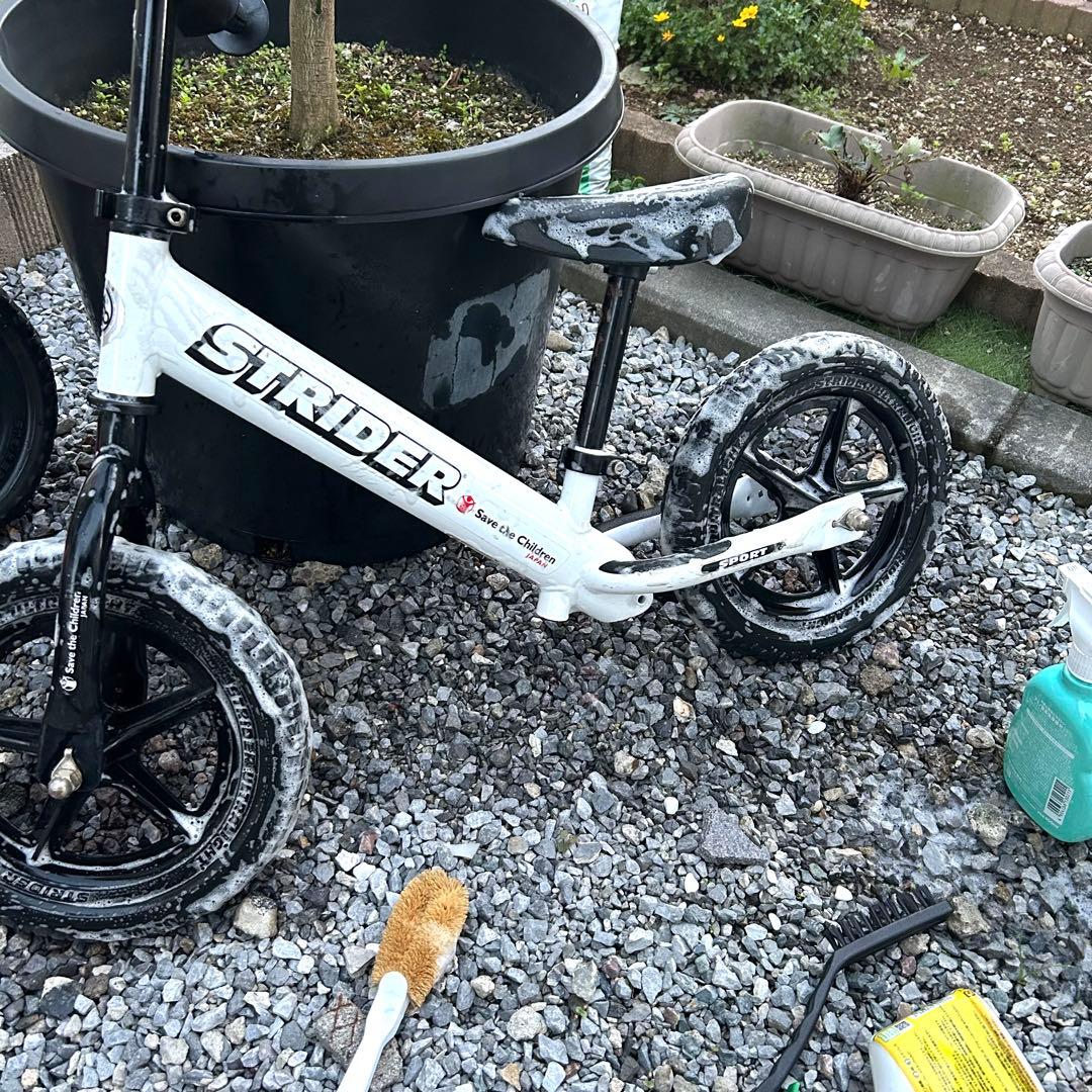 美品☆STRIDER SPORT バランスバイク ペダル無し ホワイト 白