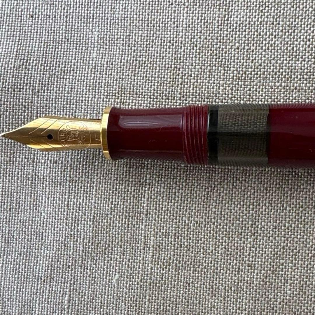 Pelikanペリカン 万年筆 旧型 18C-750 バーガンディ 吸入式