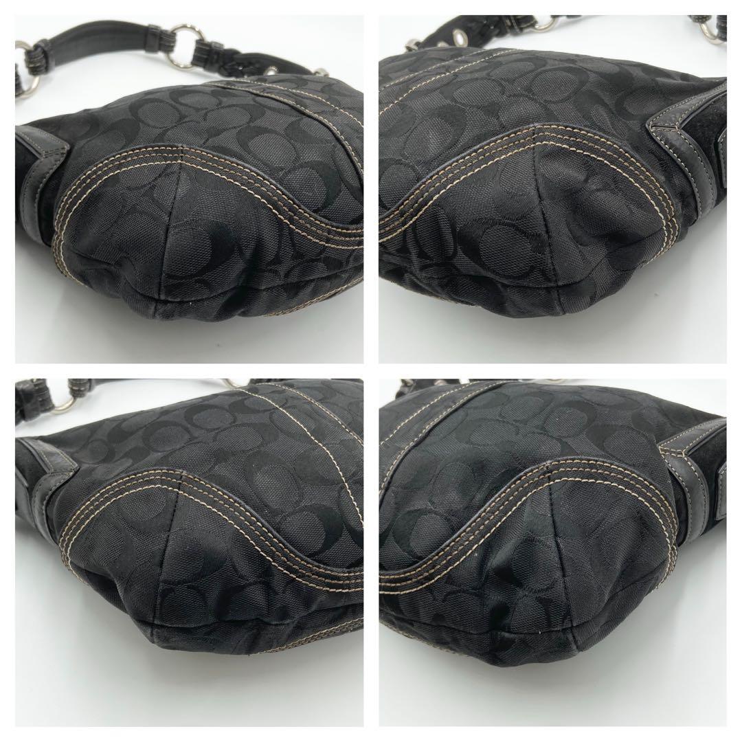 コーチ ショルダーバッグ ワンショルダー ブラック キャンバス 6267