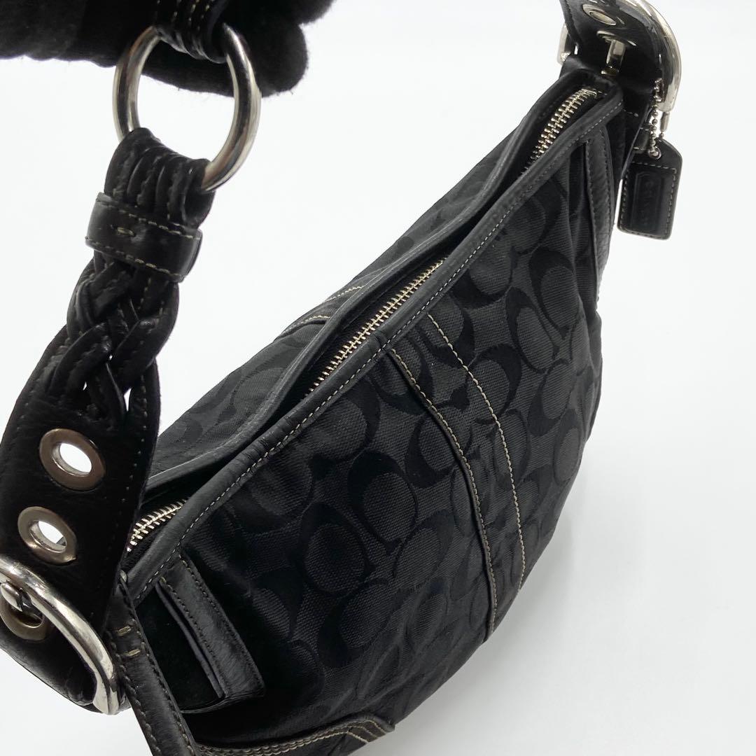 コーチ ショルダーバッグ ワンショルダー ブラック キャンバス 6267