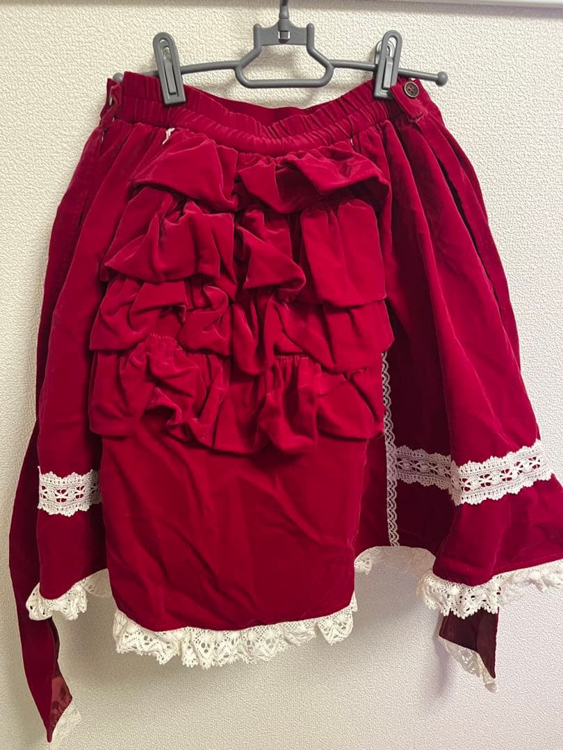 Angelic Pretty　別珍バッスルスカート　エンジ