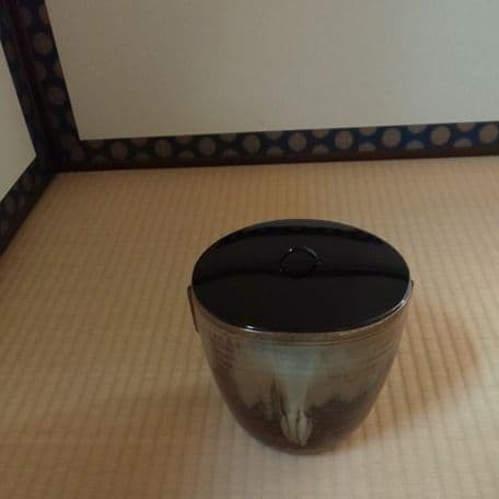 A9 茶道 高取焼水指 ( 高取貴恵造 )