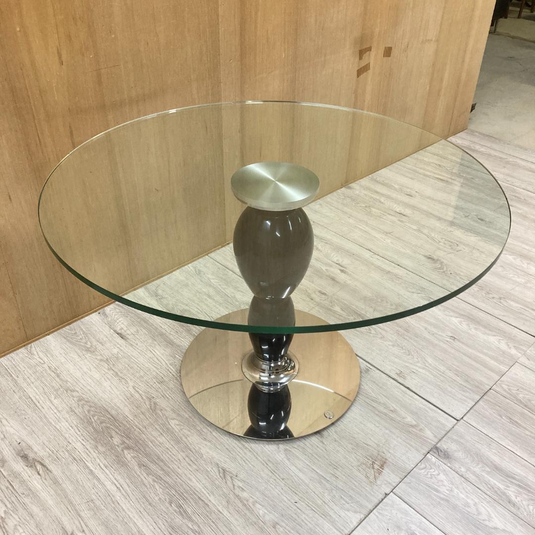 バロッサバレンティ スペイン ダイニングテーブル　ガラス丸テーブル