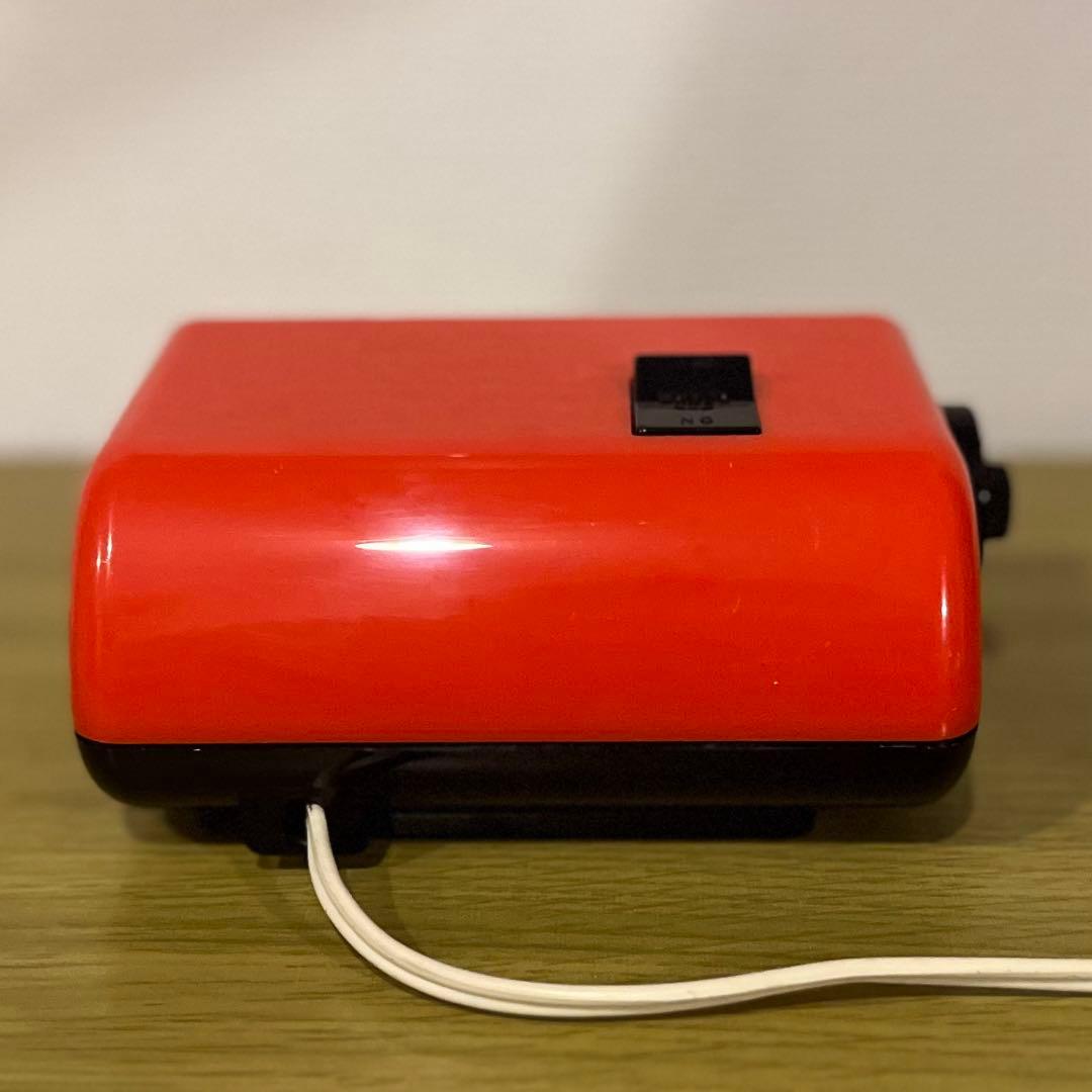 メンテ済・動作正常】美品！CITIZENパタパタ時計ハイリーフカーチス 赤黒