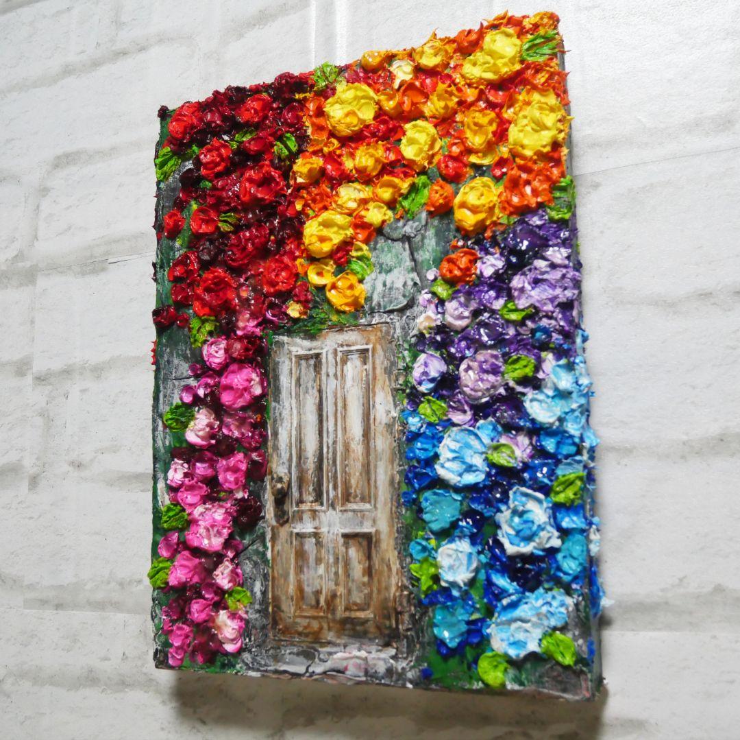 油絵 油彩 油彩画 絵画 絵【扉の先の青い世界の一本木】