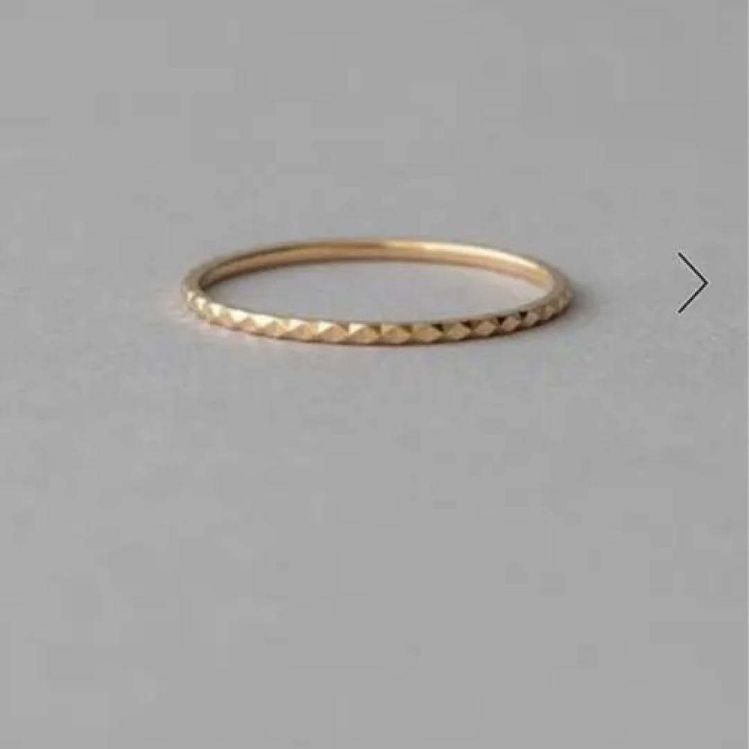 ✨キラッ✨eteクレールK18YG スタッズカットリング#5 定価41,800円