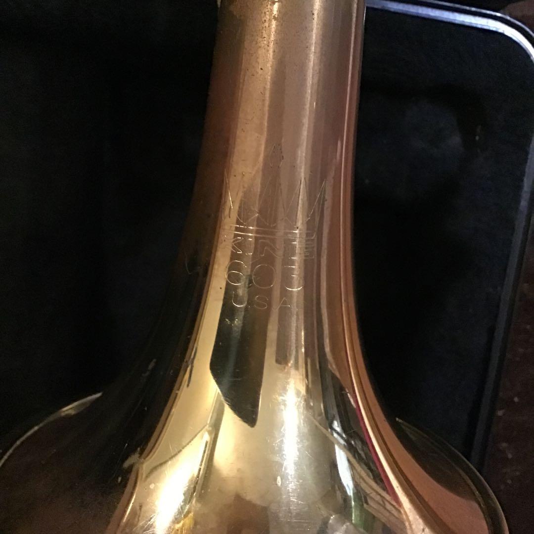 f)KING 603 コルネット キング　ピストン、抜き差し管動作良好