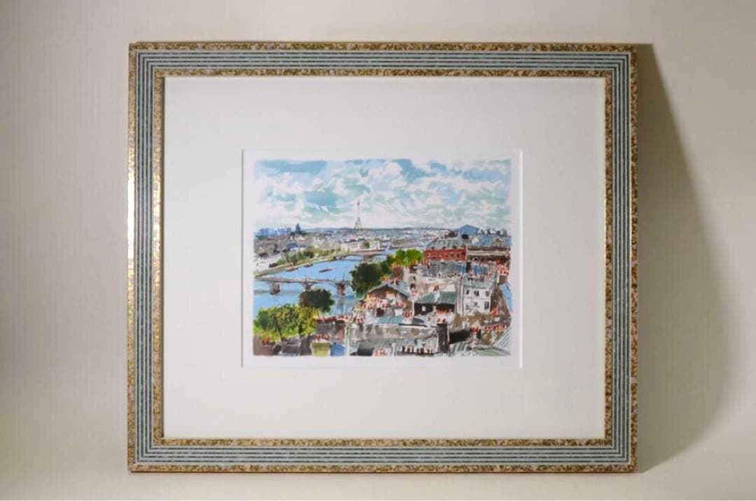 リトグラフ版画エスタンプ 児玉幸雄「サントノーレ通り」 エスタンプ