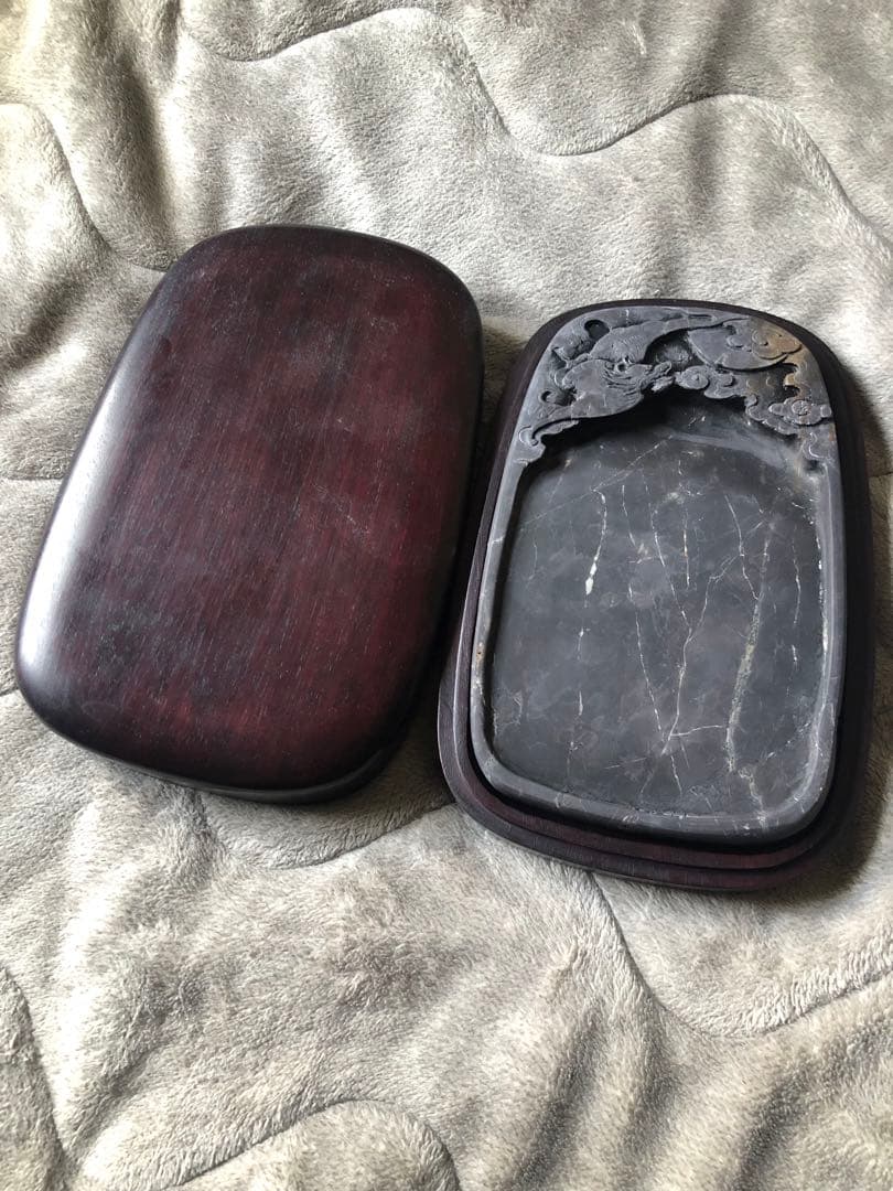 すずり 端溪硯 老坑水岩 大西洞 金綫 金皮 書道用品