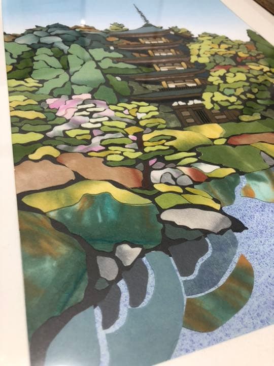 五重の塔 貼り絵 自宅保管品