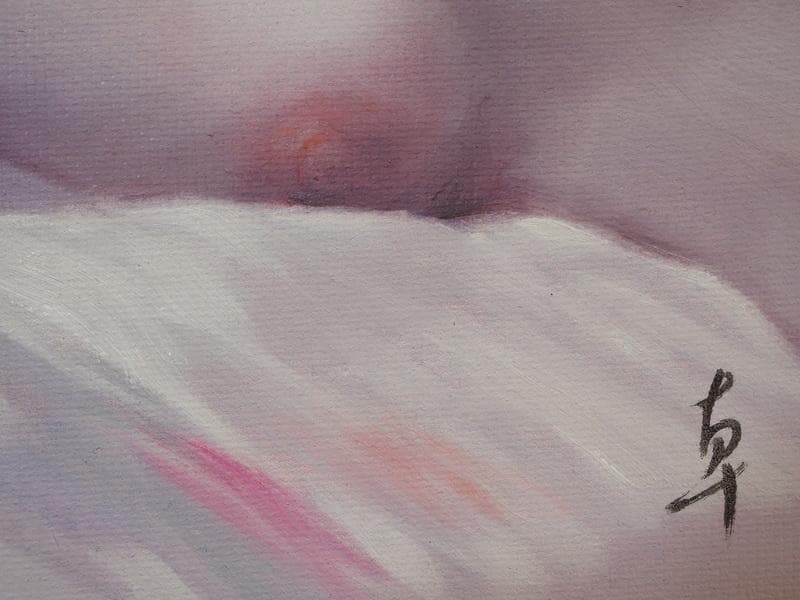 絵画　 油彩　高坂卓至「裸婦」 サイン　F6サイズ　額装済み 肉筆手描き