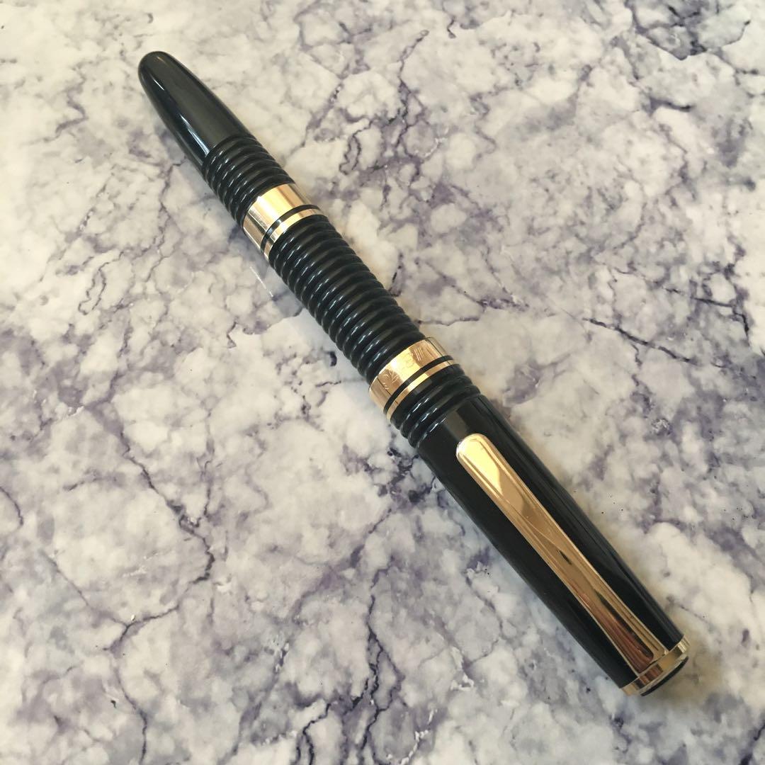 #0220 オーバーホール済み 万年筆 PLATINUM ギャザード 14k